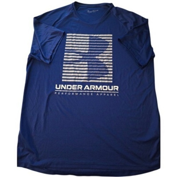 Under Armour Other - Under Armour Mens T-Shirt 2XL Blue Logo Graphic Loose Fit Tee
